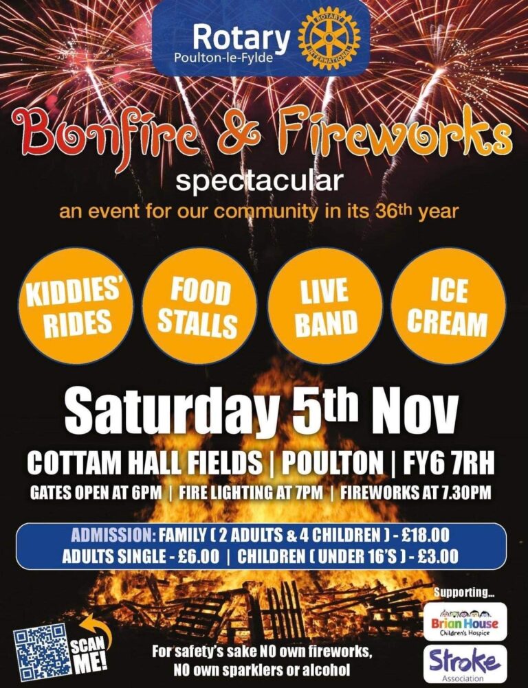 Poulton Bonfire and Firework Display Spectacular - Visit Poulton